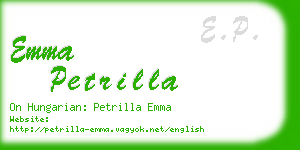 emma petrilla business card